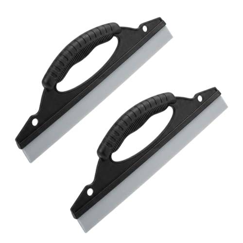 Car Squeegee, 12 Inch Automotive Windshield Squeegee with Handle, Non-Streak Water Scraper for Drying, Flexible Rubber Water Blade for Mirror, Tile, Wall, Paint (2PCS) - size: 2PCS