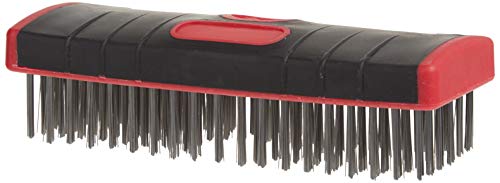 Red Devil 4166 7-Inch Soft Grip Stainless Steel Scrub Brush - size: 7 inches