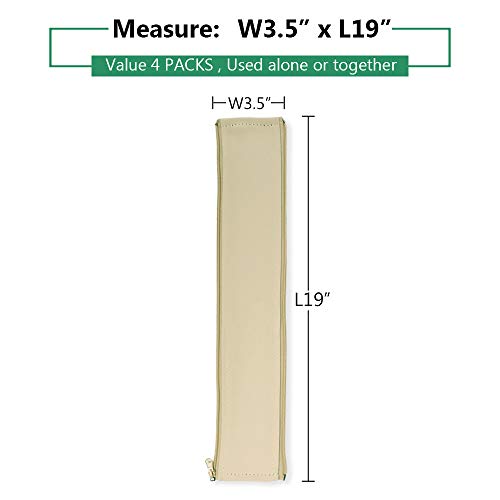 StangH Cable Management kit Sleeve Organizer, 19 Inch, 4 Pieces -Beige - color: Beige, size: 19"L x 3.5"W-4PACKS