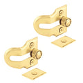 Prime-Line U 9939 Wood Window Vent Lock, Brass Plated Steel (2 Locks)