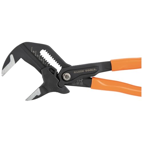 Klein Tools D5317 Compact Plier Wrench, High Leverage Multi-Use Adjustable Plier Wrench with Smooth Jaws, 7-Inch - size: 7-Inch