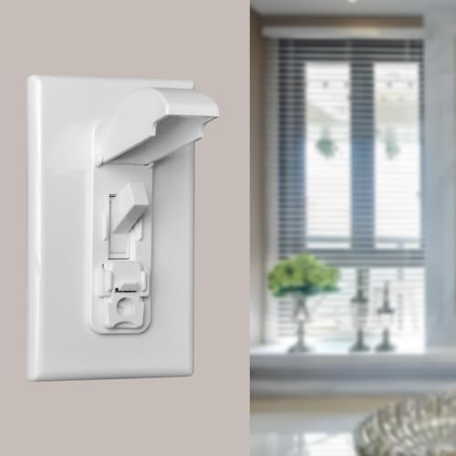 4 Pack Toggle Light Switch Cover Guard, Baby Proof, White - size: 4 pack / white