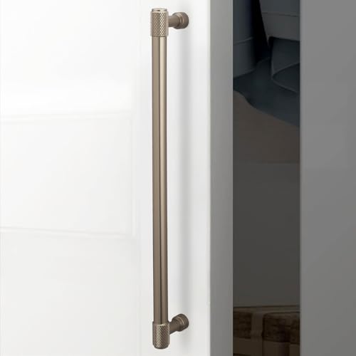 10 Pack 12-3/5 inch(320mm) Champagne Bronze Kitchen Cabinet Handles Knurled Cabinet Pulls Gold Drawer Pulls Kitchen Cabinet Hardware Dresser Handles - color: Champagne Bronze, size: 12-3/5" Hole Center