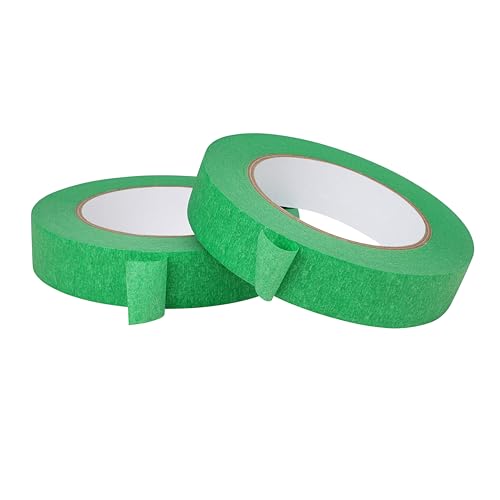2 Pack Green Painters Tape 1 inch Wide Green Masking Tape Paint Tape Green Paper Tape 1 inch x 55 Yards x 2 Rolls (110 Yards in Total) - color: Green, size: 1 Inch (2-Pack)