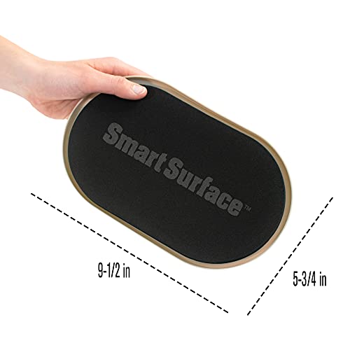 Smart Surface 8290 Large XL Reusable Oval Carpet Furniture Sliders 9-1/2" x 5-3/4" 4-Pack in Resealable Bag