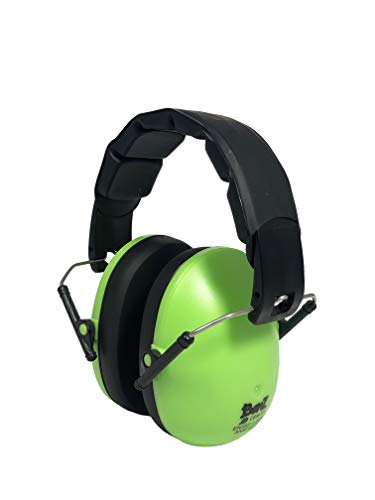 BANZ Kidz Earmuffs 2 Years & Older - Loud Noise Cancelling, Size Adjustable - color: Lime