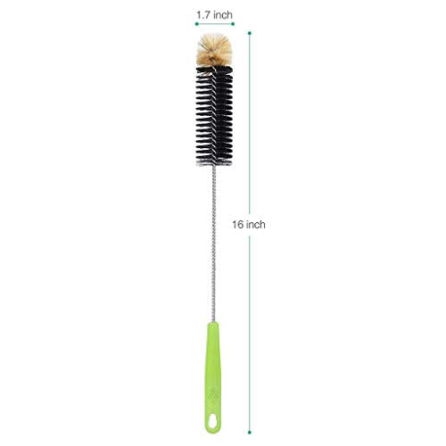 16in Bendable Bottle Brush, Long Handle Bottle Cleaning Brush for Cleaning Narrow Neck Bottles, Baby Bottles, Flask, Pitcher, Vase, Bird Feeder, Home Kitchen Sink Cleaning Brush, Water Bottle Brush
