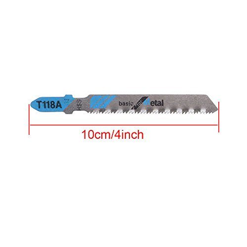 10-Piece T118A 7.7cm/3inch T-Shank Jigsaw Blade Set Optimized for Extra-Clean Wood PVC, and Plastic Cutting - size: T118A
