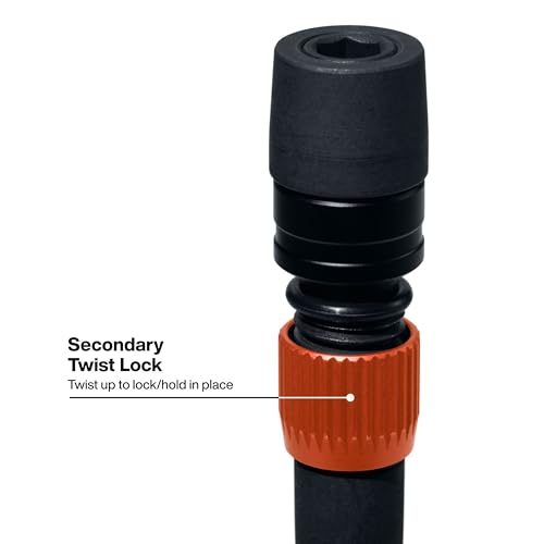 Klein Tools 80208 6 and 12-Inch Dual-Lock Extension Set, 1/4-Inch Hex Shank Impact Bit Holder, Quick-Release Locking Mechanism with Secondary Twist Lock, Compatible with Impact Drivers and Drills - size: 6-Inch and 12-Inch