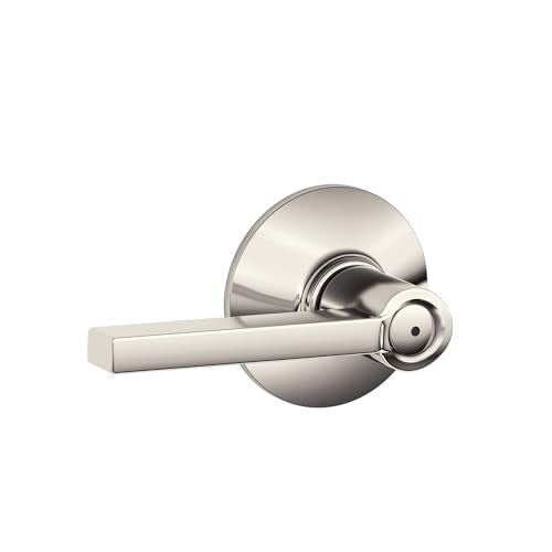 SCHLAGE F40 LAT 618 Latitude Privacy, 1 Pack, Polished Nickel - color: Polished Nickel, size: Standard