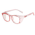 Safety Glasses for Men Women Nurses Anti Fog Stylish Fashion Comfortable Goggles with Side Shields Eye Protection for Adult - color: Light Pink