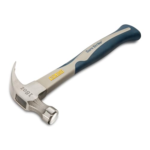 ESTWING 16 oz Sure Strike Hammer, 16 oz Carbon Fiber Handle Hammer, SSCF16C - size: 16 oz, style: Curved Claw
