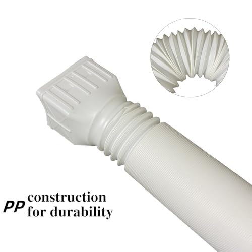 3 pack Flexible Rain Gutter Downspout Extensions,Drain Downspout Extender,Gutter Extension Flexible,Down Spout Drain Extension Pipes,Extendable from 21 to 60 Inches (3pcs black) - color: 3pcs black