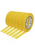 KREFINISH Painters Tape for Cars Vehicles Paint Tape Auto Body Yellow Masking Tape Heat Resistant Automotive Removable No Residue Painting Tape Bulk Set for Paint Booth, 0.7in-60 yards/6rolls - size: 0.7in-6rolls