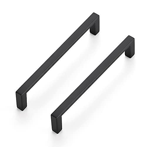 Ravinte Matte Black Cabinet Pulls Slim Cabinet Handles, 5 Inch CC, 30 Pack - size: 5" hole center