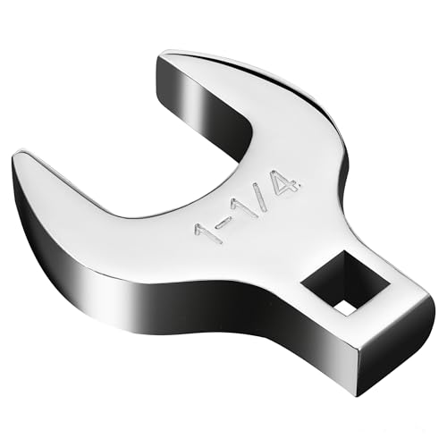 1/2'' Full Polish Drive Jumbo Crowfoot Wrench, Open End Wrench, SAE, 1-1/4'', CR-V Steel, Tools for Mechanics Maintenance or Repairs, Access Fasteners in Tight Spaces Work Hard-To-Reach Areas - size: SAE-1-1/4''