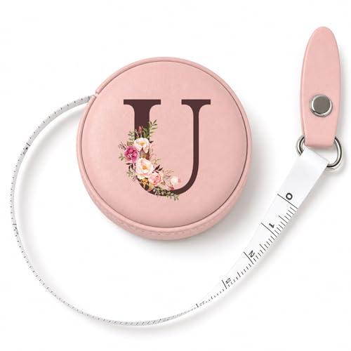 Maicican Retractable Tape Measure, Pink Leather Sewing Measuring Tape, U - color: Tape Measure-Pink U