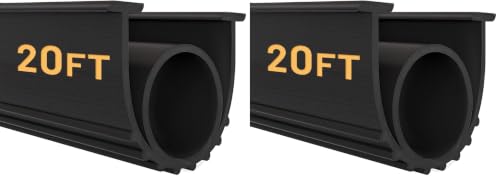 DGSL Garage Door Seals Bottom Rubber Weather Stripping Kit Seal Strip Replacement, Weatherproof Threshold Buffering Sealing Rubber 5/16 Inch T Ends (20 FT, Black, U+O) (Pack of 2) - size: 20 FT Black U+O (Pack of 2)