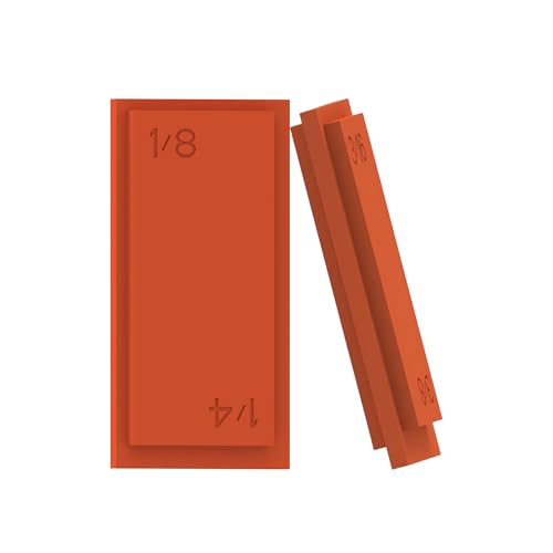 4-in-1 Trim Reveal Tool - 1/8", 3/16", 1/4", 3/8" - Precision Trim Gauges - Non-Damaging Hard Plastic Door Reveal Marking Tools for Accurate Jamb Marking - Wood Reveal Spacing Tool (Orange) - size: 4in1 orange