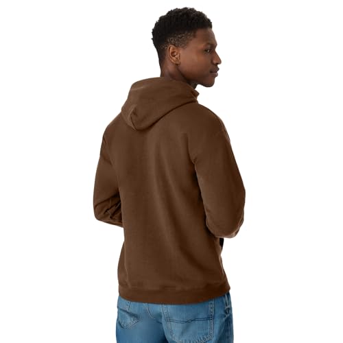 Hanes Men's Hoodie - EcoSmart Fleece Hooded Sweatshirt for Men & Women - Midweight Fleece - Big & Tall Available - color: Army Brown, size: Medium