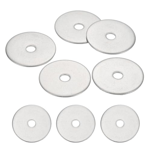 MECCANIXITY 5 Pcs M5 Stainless Steel Flat Washers Round Assortment Parts Spacers Assorted for Screws, Bolts, Plumbing, Automotive, Electrical 5.5mm ID 30mm OD 1.2mm Thick - size: M5, 5.5mm ID 30mm OD 1.2mm Thick