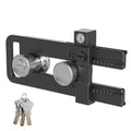 AST French Door Lock for Double Doors, Adjustable, 3 Brass Keys, Key Alike - style: Matte Black with Keyed Alike