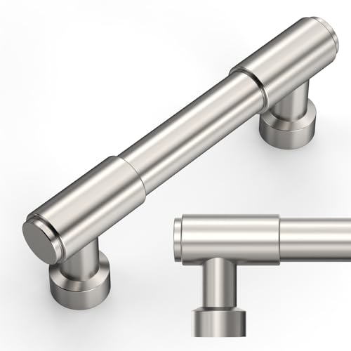 Amerdeco 10 Pack Brushed Satin Nickel Cabinet Pulls 3 Inch(76mm) Hole Center Drawer Pulls Cabinet Hardware Kitchen Cabinet Handles for Bathroom ZH0075 - color: Brushed Satin Nickel, size: 3"/76MM Hole Center