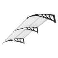 VIVOHOME Polycarbonate Window Door Awning Spliced Canopy Transparent with Black Bracket 38 Inch x 78 Inch - color: Transparent, size: 38 Inch x 78 Inch