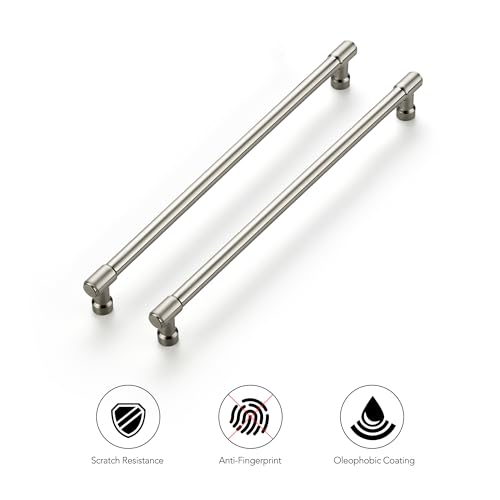 Ravinte Brushed Nickel Kitchen Pulls Cabinet Handles 10 Inch 5 Pack - color: Brushed Nickel, size: 10 Inches Hole Center