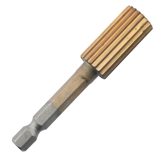 CHENJIN 5PCS Hex Shank Metal Grinding Drill Bits Five Shapes Double Cut High Speed Steel Rotary Files DIY Woodworking Electric Sanding Heads for Resin Plastic Porcelain Soft Metal Stone Carving