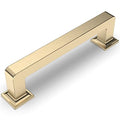 Amerdeco 10 Pack Brushed Brass Cabinet Pulls 3 Inch(76MM) Hole Centers Kitchen Cabinet Handles Cabinet Hardware Kitchen Handles for Cabinets Cupboard Handles Drawer Pulls ZH0019 - color: Brushed Brass, size: 3" Hole Center