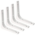 SAYAYO Wall Shelf Bracket White, 4 Inch Heavy Duty L Bracket for Wood - color: White, size: 4 x 4 Inch (4 PCS)