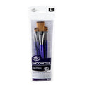 Royal & Langnickel Moderna, 5pc Stroke Variety Brush Set for All Painting Mediums, Includes - Stroke, Angular, Fan & Spotter Brushes Purple - style: Stroke Variety