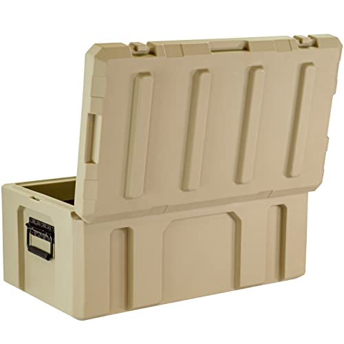 Eylar SRC-50 Crossover 26 Inch Cargo Case, Equipment Hard Case, Roto Molded, Stackable with Pad-Lock Hasp, TSA Standard, IPX4 Rated, Waterproof Crushproof, Truck & Roof Rack Storage (Tan) - style: Tan