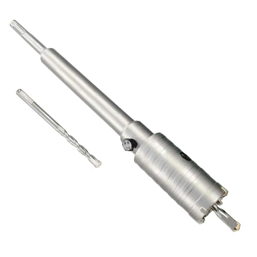 1-3/8" Concrete Hole Saw, 35mm Tungsten Steel Core Bit for Cinder Block, Brick, Rock, Plank Walls for Pipes or mini Split Lines, with SDS Plus Shank and 2 Center Positioning Drill Bits. - size: 1-3/8"