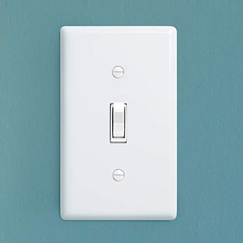 Bates- Light Switch Cover Plate, 2.76" x 4.5", 10 Pack, White | Standard Size, Toggle Wall Plate Cover, Unbreakable, Heat Resistant - color: White, size: 10 Pack, Standard-Size