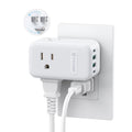 TROND Multi Plug Outlet Extender with 2 PD 20W USB C Charger and 3 Outlets - color: White, size: 3 Prong-1 Pack