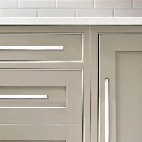 khtumeware 10 Pack 2-1/2 inch(64mm) Hole Center Polished Chrome Cabinet Pulls Solid Heavy-Duty Square Cabinet Handles Drawer Pulls Kitchen Cabinet Hardware Kitchen Handle - color: Polished Chrome, size: 2-1/2 inch(64mm) hole center