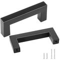 VEVOR 30 Pack Black Cabinet Pulls, 3in / 76mm Center to Center Kitchen Drawer Handles, Rust and Scratch-Resistant Hardware, Stainless Steel Door Handles for Kitchen Bathroom Bar Hardware Matte - size: 3 inch Hole Centers(76mm)