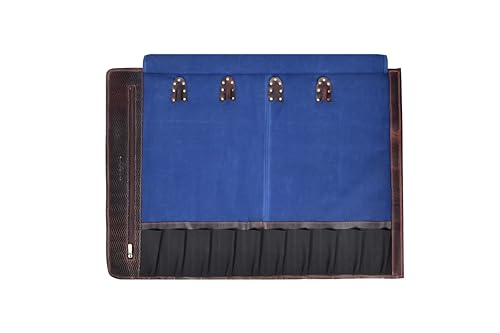 Leather Knife Roll Storage Bag, Elastic and Expandable 10 Pockets, Adjustable/Detachable Shoulder Strap, Travel-Friendly Chef Knife Case (Detroit, Canvas) - color: Detroit
