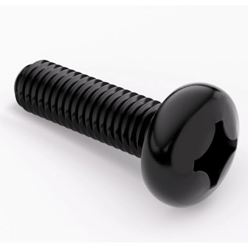 Universal TV Mounting Hardware Kit M4 M6 M8 Stainless Steel Screws Washers for VESA Wall Mount TV and Monitor Bracket Fixing 24Pcs Black - color: Matte Black