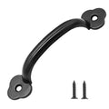 Piutouyar 12 Pcs Barn Door Handles, 3.2 in Hole Center Gate Handle, Black - color: Black, size: 4 Inch