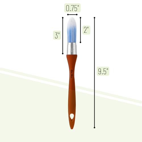 Bates- Trim Brush, 0.75 Inch, Edge Painting Tool, Trim Paint Brushes, Trimmer Edger, Trim Brush - color: Rust, size: 0.75 inch, 1 Pack