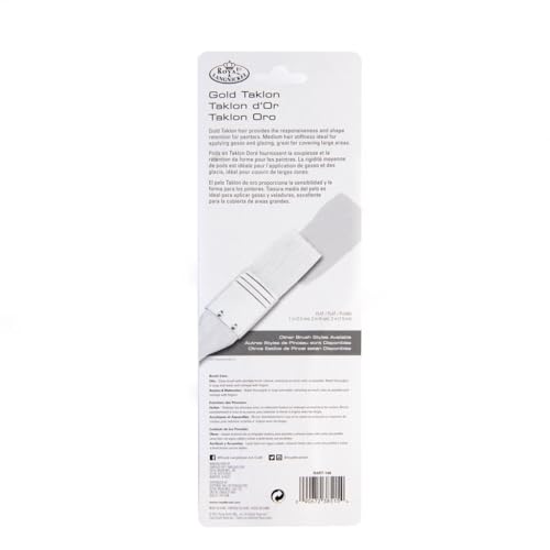 Royal & Langnickel - 3 Pack Golden Taklon Paint Brushes, Assorted Sizes