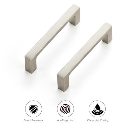Ravinte Brushed Nickel Kitchen Cabinet Solid Handles,3-1/2 Inch,5 Pack - color: Brushed Nickel, size: 3-1/2 Inches Hole Center