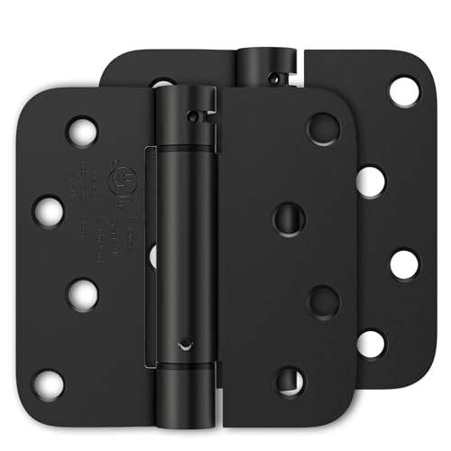 Luxbaro 2 Pack Self Closing Door Hinges, 4 Inch, Adjustable Tension, Black - color: Matte Black-5/8'', size: 4" 2 Pack