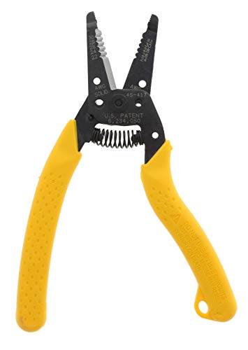 IDEAL Electrical 45-417 Premium Reflex T Stripper - 22-30 AWG solid, 24-32 AWG stranded, Wire Stripper with Plier Nose, Slide Lock, Textured Grips (Pack of 2) - size: 22-30 AWG Solid (Pack of 2)