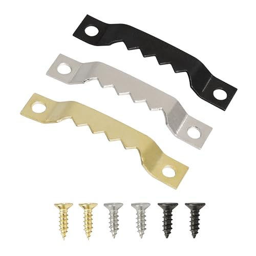 Small Sawtooth Picture Hangers with Screws - 50 Pack, Picture Hanging Hooks Perfect for Hanging Photo Frames, Canvas, Artwork, Paintings and More - size: Small