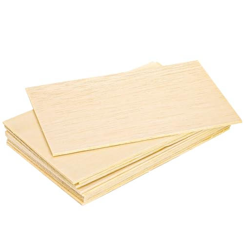 Okllen 150 Pieces Balsa Wood Sticks, Square Unfinished Balsa Wood Sheets Set, 12 Inch Thin Wood Strips 1/4 Inch 1/8 Inch Wooden Crafts Dowel Rods for DIY Projects Models Making Supplies