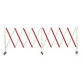 Trafford Industrial 16-Foot Expandable Metal Barricade, Red & White Gate - size: 16 feet, Red and White